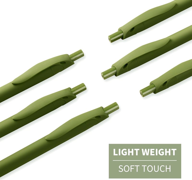 deegtran 100 Pack No Bleed Sage Green Barrel Click Pens, Wholesale Retractable Ballpoint Pens, Medium Point, Smooth Ink, 1.0MM Black Ink - Image 5